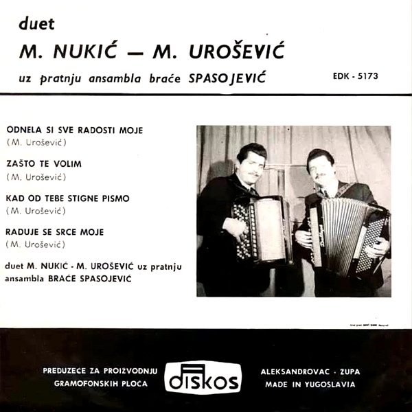 Duet M Nukic i M Urosevic 1968 zadnja