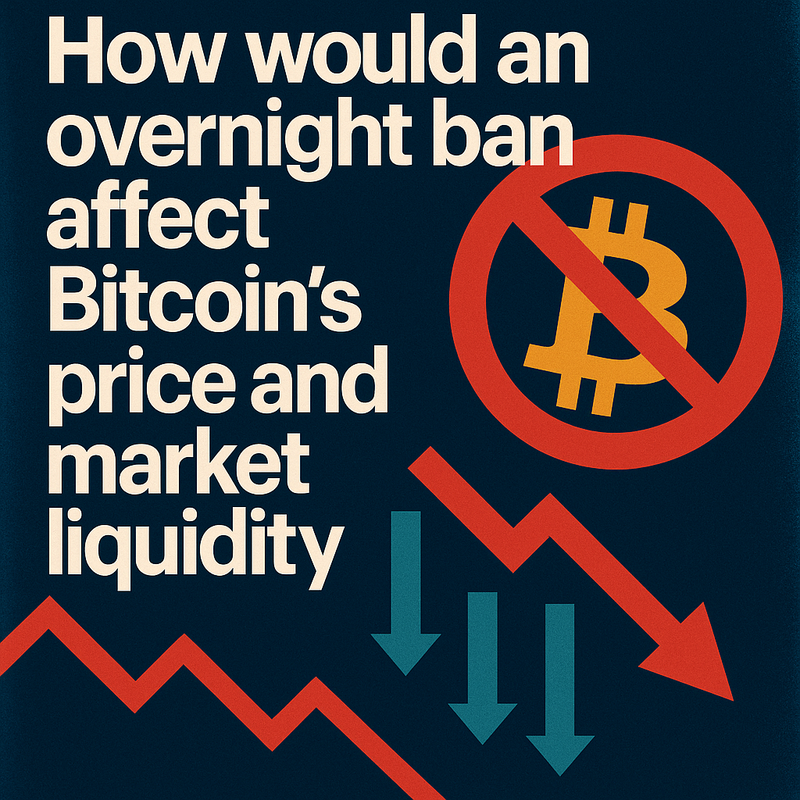 How would an overnight ban affect Bitcoin's price and market liquidity
