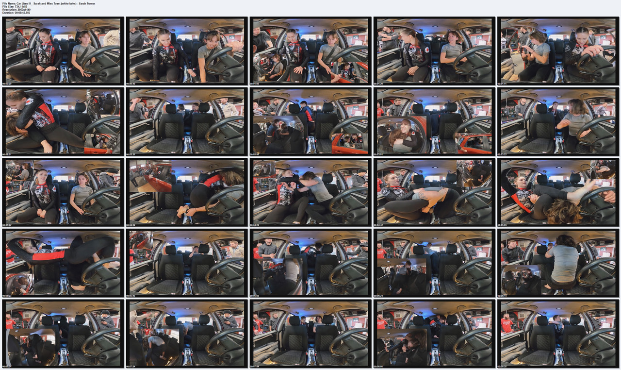 Car Jitsu III_ Sarah and Miss Toast (white belts) - Sarah Turner