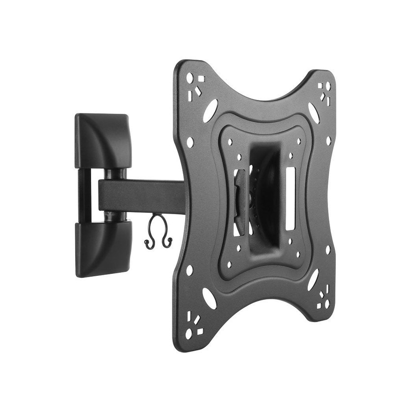 Soporte de pared Argom sosteniendo un televisor de tamaño mediano.