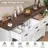 Almus 55'' Sideboard with 4 Glass Doors, 2 Large Drawers and Adjustable Shelves-232908992