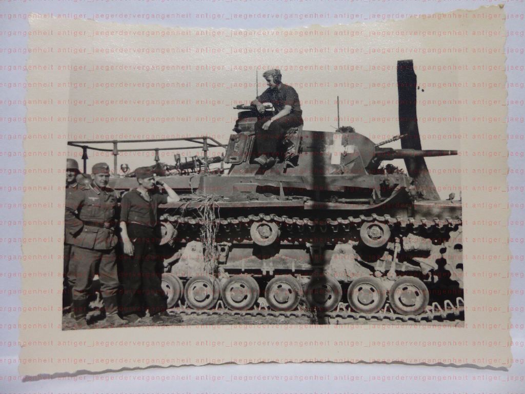 Foto 2WK PzRgt6 Panzer PzKpfw III Befehlspanzer 