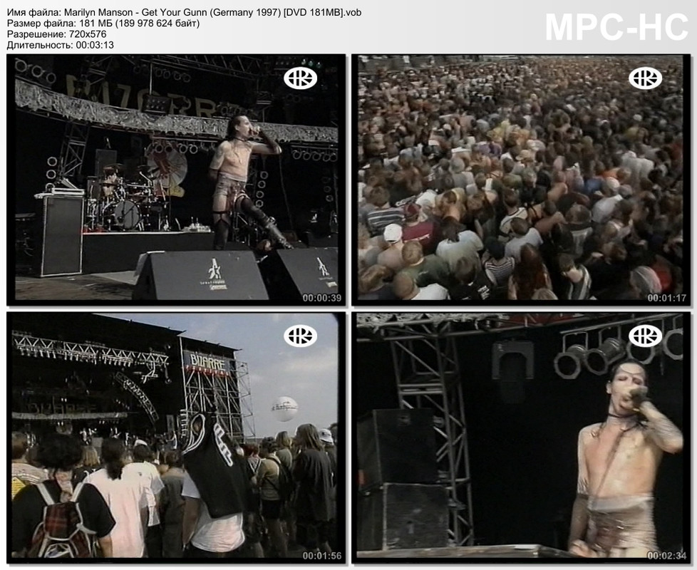 Marilyn Manson - Get Your Gunn (Germany 1997) [DVD 181MB]