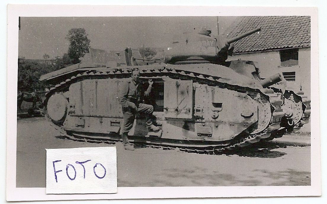 FOTO WW2 MILITÄR FRANKREICH FRANZÖSISCHER PANZER