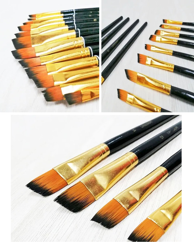 pincel unicolor angular para artes 