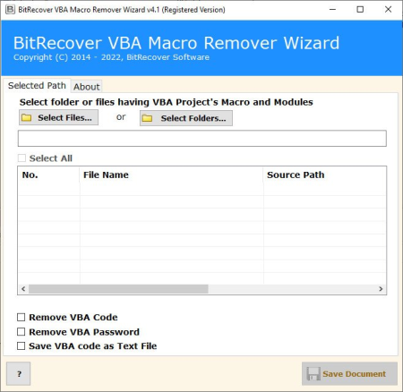 BitRecover VBA Macro Remover Wizard 4.1 BitRecover VBA Macro Remover Wizard 4.1
