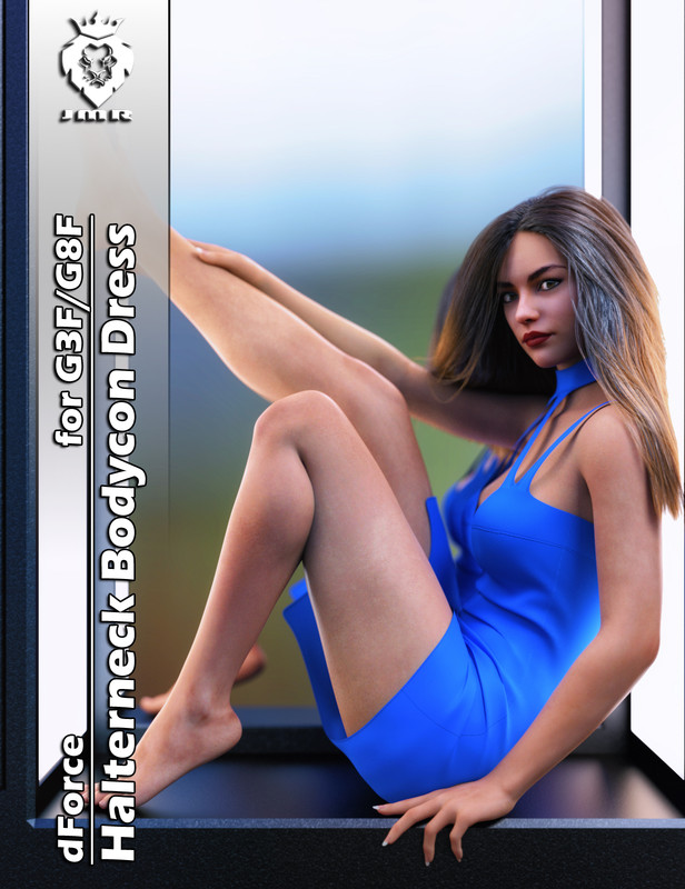 JMR dForce Halterneck Bodycon Dress for G3F and G8F