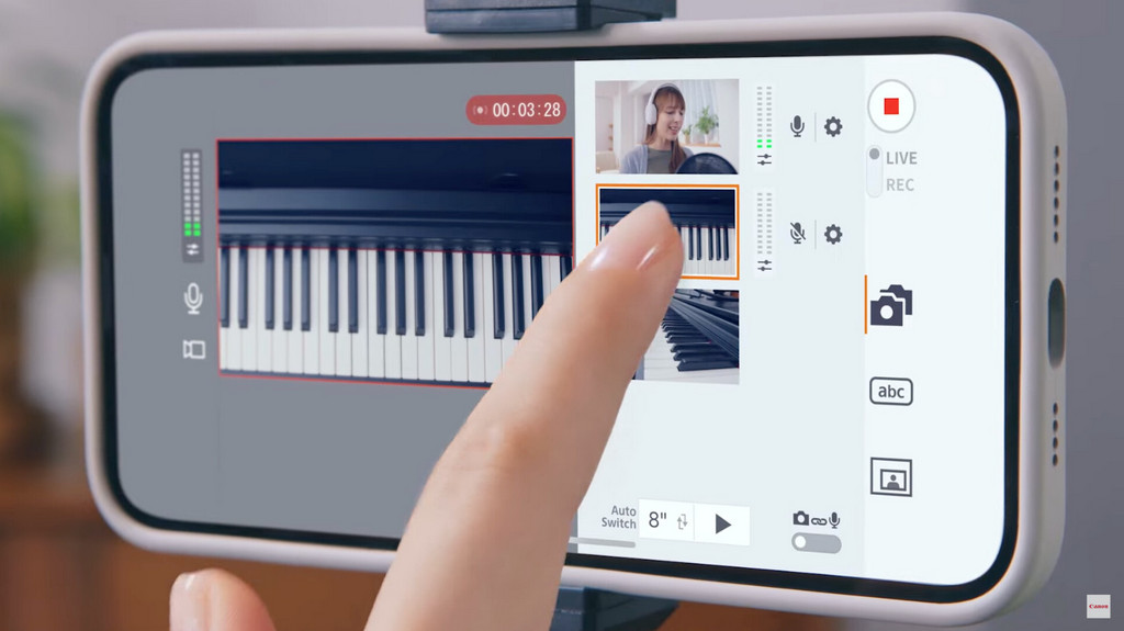 Giao diện ứng dụng DualTake Cam trên iPhone