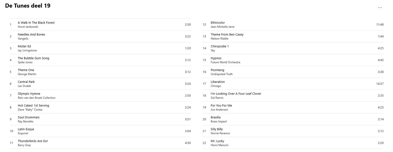 tunes back 19