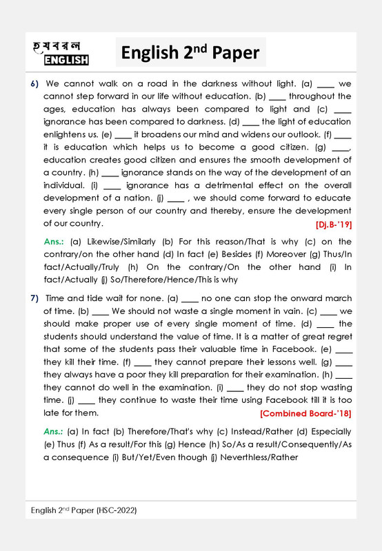 English 2nd Paper HSC 2022 Grammar Part page 040