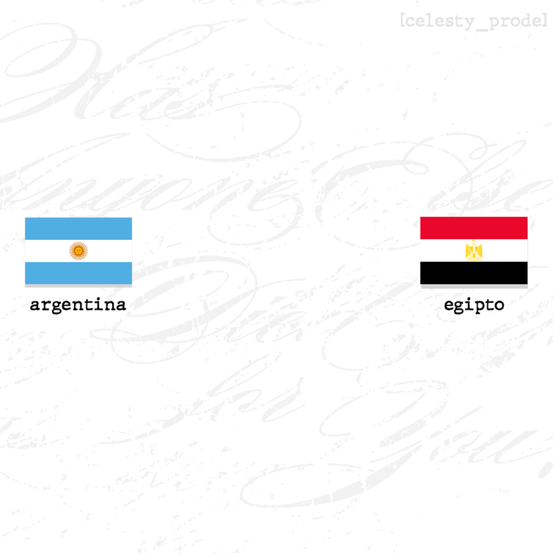 CELESTY PRODE - Argentina vs Egipto