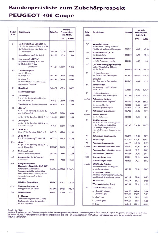 Pagina LISTINO PREZZI