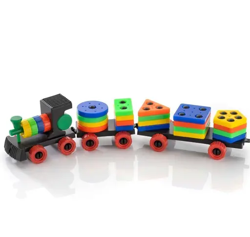 Smart Activity Learning & educational Geometry Train Shape & color Block game for Kids Color 1 (T106)