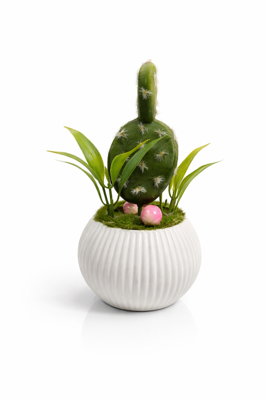 Artificial Cactus Vase Decor