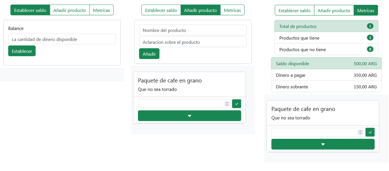 Screenshot of the project