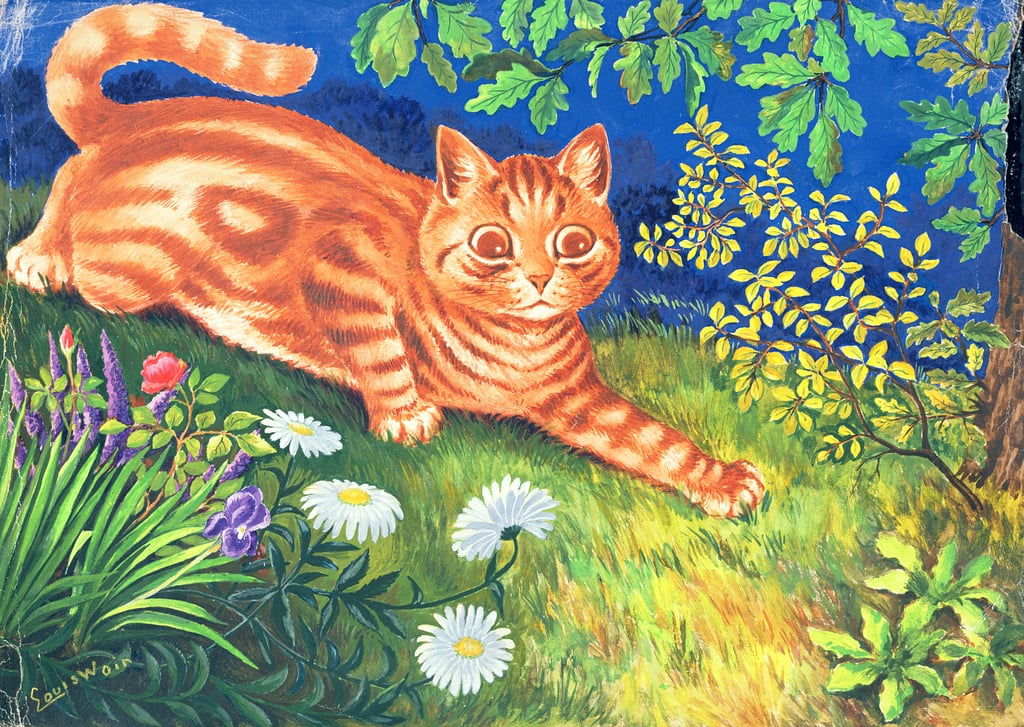 Louis-Wain-Cat-Stalking-Meister-Drucke-162340