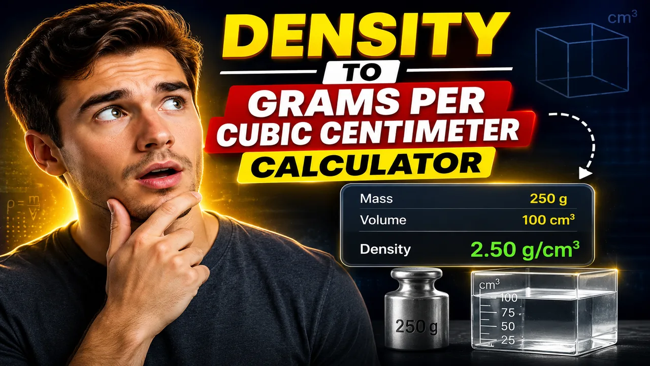 Density To Grams Per Cubic Centimeter Calculator