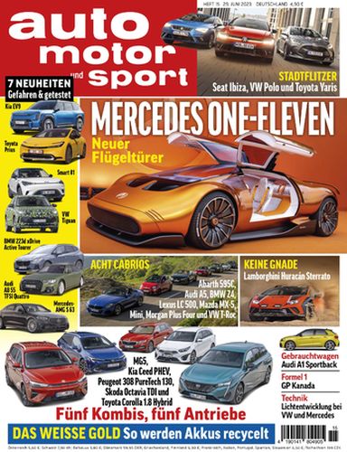 Cover: Auto Motor und Sport Magazin No 15 vom 29  Juni 2023