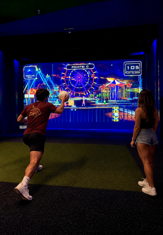 College students playing simulator dodgeball
