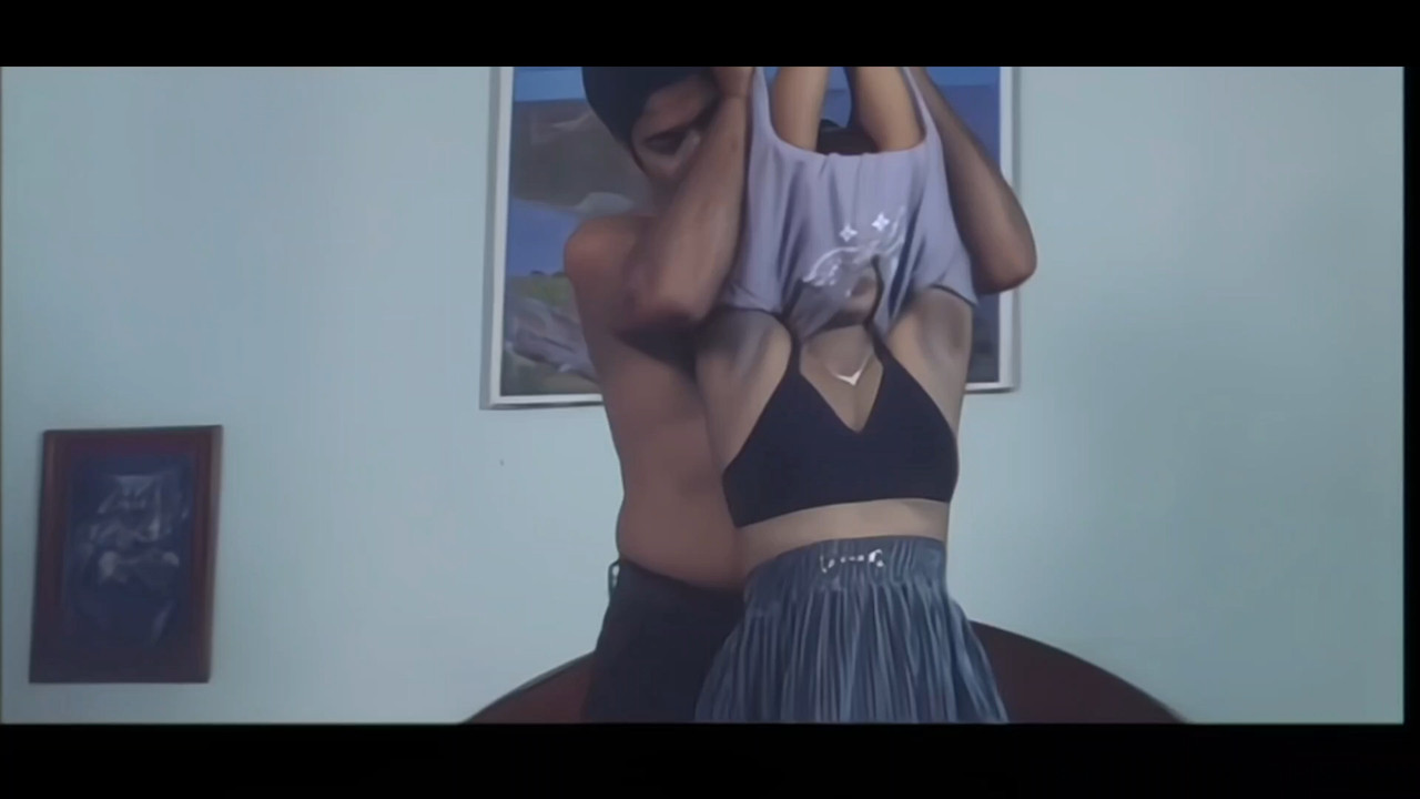 Roshini hot nude romance in black bra 4K mp4 snapshot 00 12 000