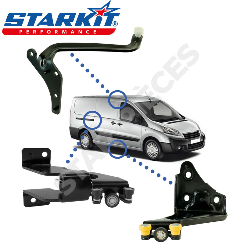 Jeu De Roulettes Pour Porte Coulissante - Compatible Peugeot Expert 2, Citroën Jumpy 2, Fiat Scudo 2 (2007-2018), Référence 1498209080 - 7