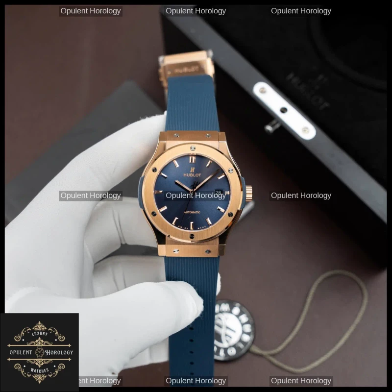 Hublot Classic Fusion King Gold Blue Dial Automatic SW300 42mm