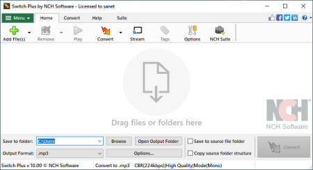 NCH Switch Audio File Converter Plus 10.00 NCH Switch Audio File Converter Plus 10.00