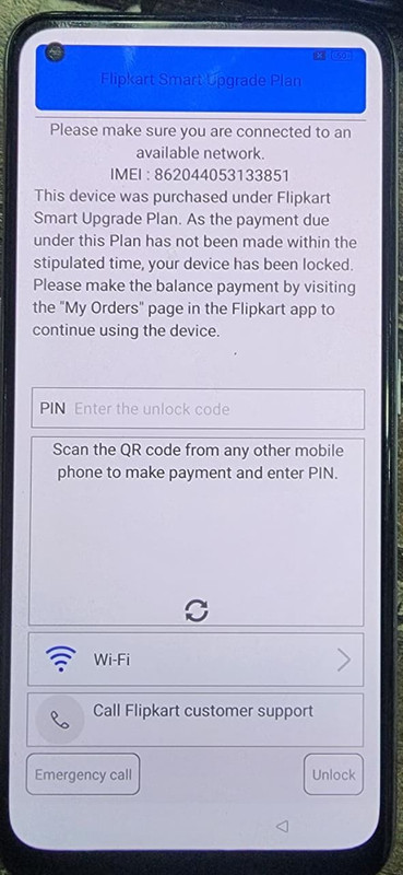 realme x7 flipkart lock remove