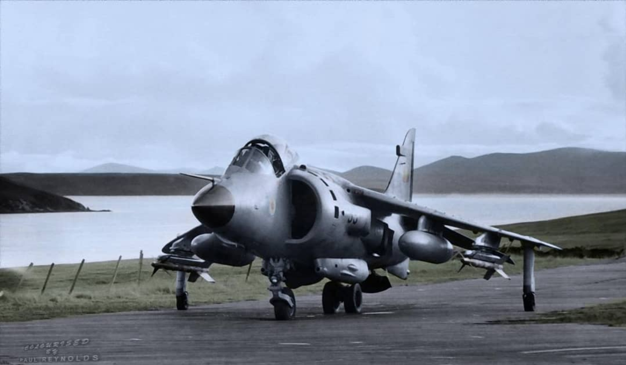 Sea Harrier_XZ499 June3, #63Sqn RAF Regt first used Forward Op Base #SanCarlos of 800 Naval Air Squa