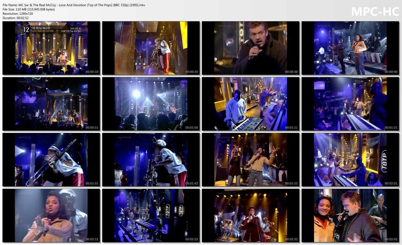 MC Sar & The Real McCoy - Love And Devotion (Top of The Pops) (BBC 720p) [20.04.1995]