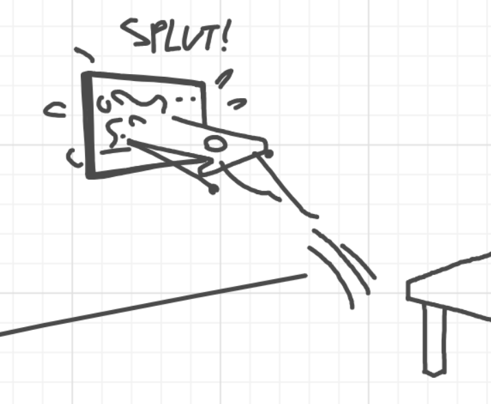 A panel from A Murder On The, episode six of the Board Boards object show by Furretwalk/WalkingFurret.