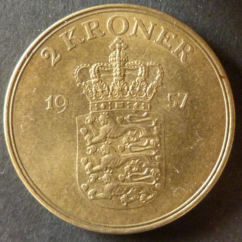 DIN. 2 Coronas (1957) - rev