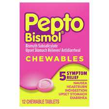 Pepto Bismol Original Chewable Tabs 12S
