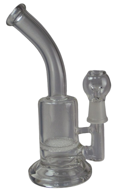 10" Frit Glass Waterpipe with Percolator Compact Durable Design Smooth Use