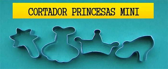 Molde En Acero Princesas Mini Cortador y Utensilio de pastillaje