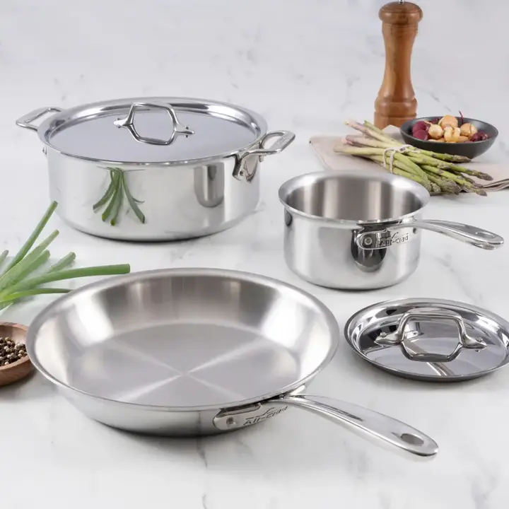 All-Clad D3 stainless steel cookware set