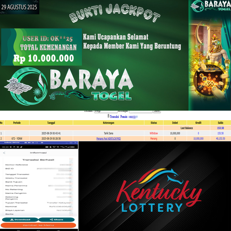 Rp. 10.000.000.- WD LUNAS DI BARAYATOGEL