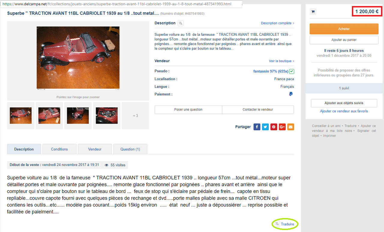 Annonce Cab 57 cm