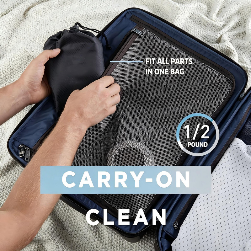 VirtuCLEAN compact portable CPAP cleaner with travel bag