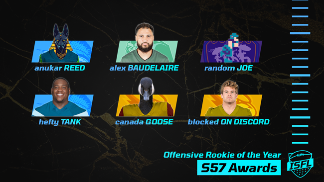 027 ISFL offensive rookie of the year NOM