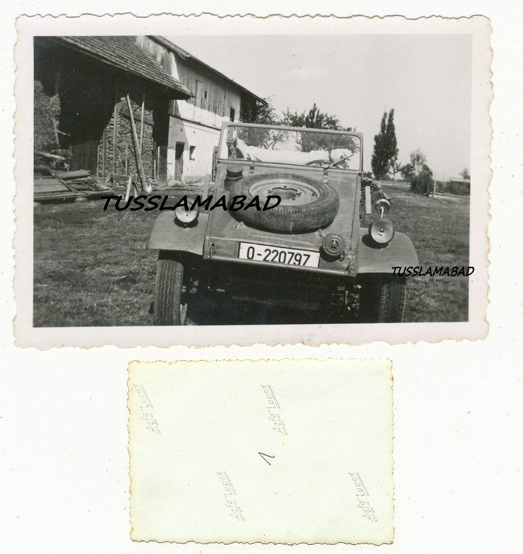 Alter Kübelwagen VW Pkw Kfz Kennung