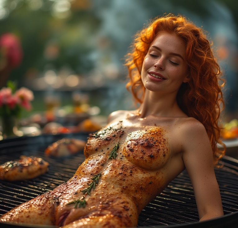 Garden wedding Redhead dream to be eaten 0 19