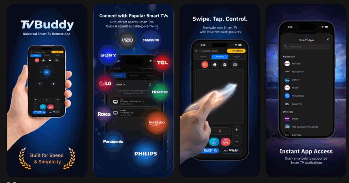 Ứng dụng TVBuddy điều khiển TV từ xa đang miễn phí trên iOS