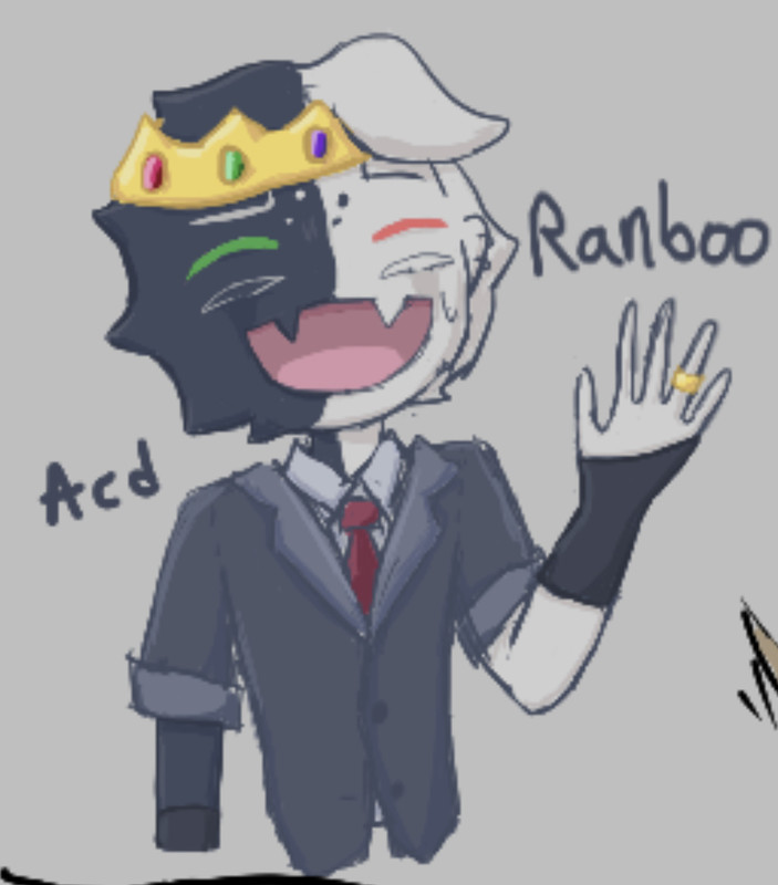 art of Ranboo (as he is depicted in the dream smp)