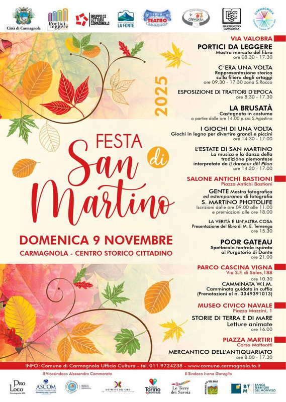 Festa di San Martino a Carmagnola (To) – 9 novembre tra tradizione, cultura, sapori e divertimento Festa di San Martino a Carmagnola (To) – 9 novembre tra tradizione, cultura, sapori e divertimento