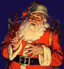 He sees you when you're sleeping
