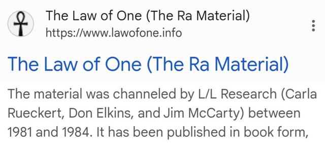 Law of One channeled from 1981 to 1984