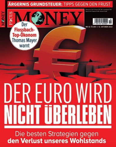 Cover: Focus Money Finanzmagazin No 42 vom 12  Oktober 2022