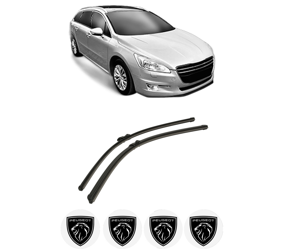 Set stergatoare auto PEUGEOT 508 SW Estate Van (8E_) din 2011-2018, pentru parbriz auto, 2 bucati, Bosch Aerotwin, din cauciuc siliconat rezistent, 4 Stickere Auto PEUGEOT