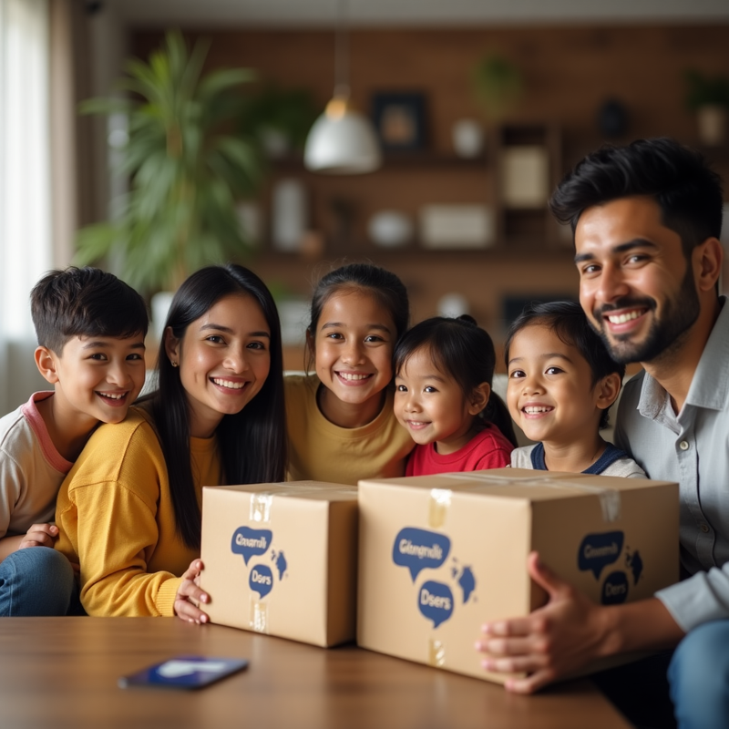 Family ready for delivery